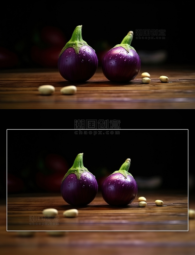 餐饮果蔬蔬菜紫茄子