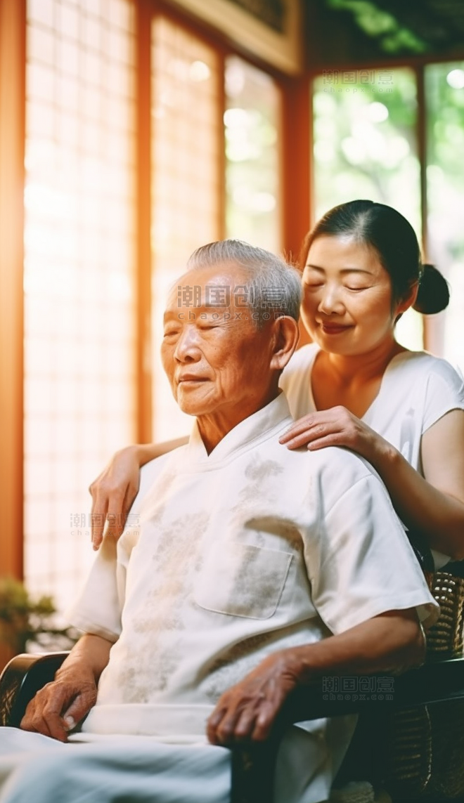 肩膀按摩中国老人养老院