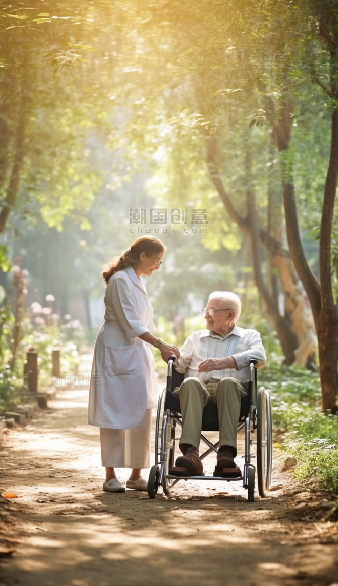 养老服务陪护陪护人员轮椅照顾医疗