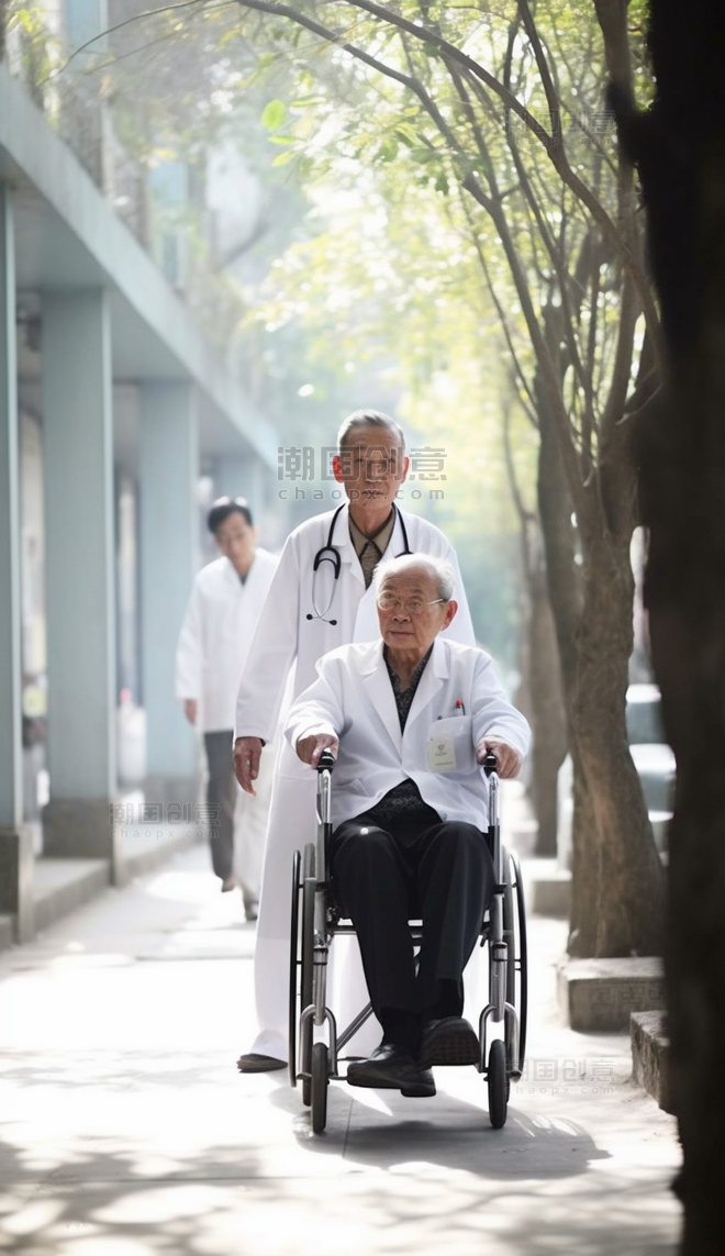 养老服务陪护陪护人员轮椅照顾医疗