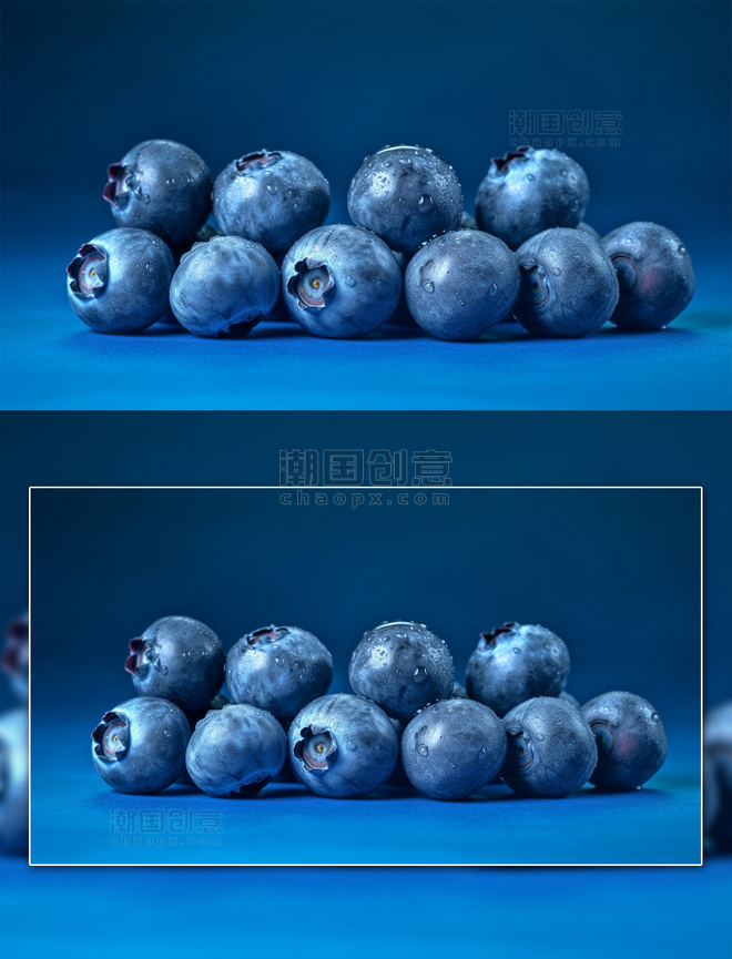 一堆美味浆果蓝莓