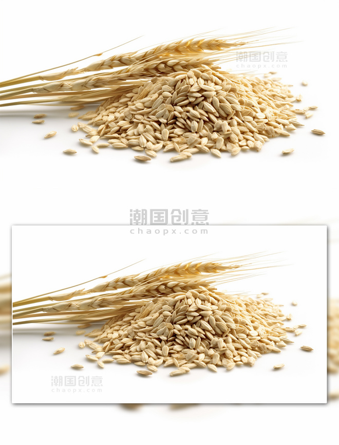 五谷杂粮燕麦食物麦穗麦粒