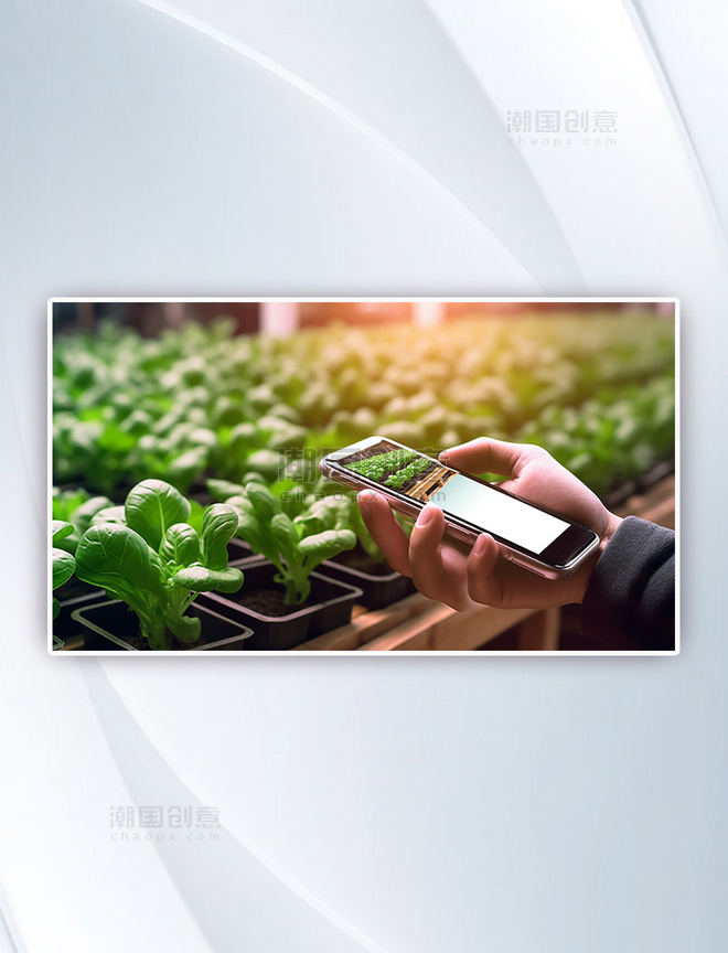 智能现代农业综合企业技术农民用智能手机扫描农作物种植的跟踪应用细节以验证生产者和消费者之间的质量