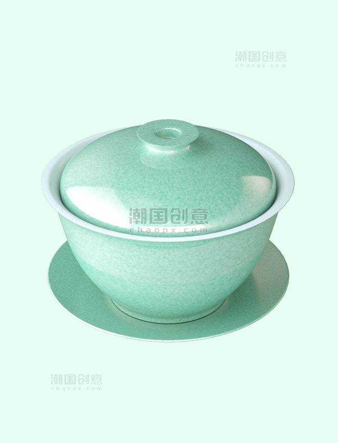 3D中式茶道茶具茶碗茶杯
