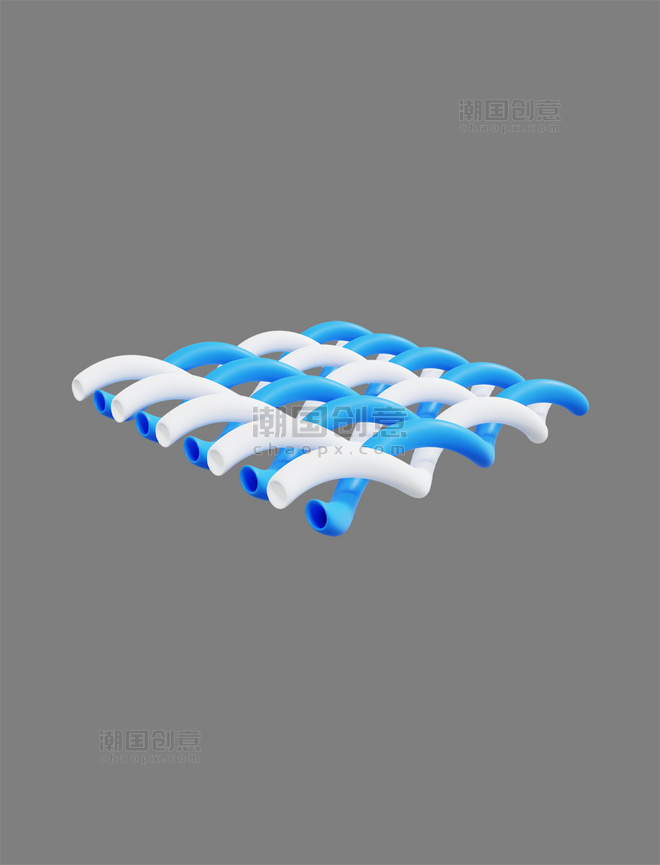 立体衣物纤维3DC4D材质解构剖面图