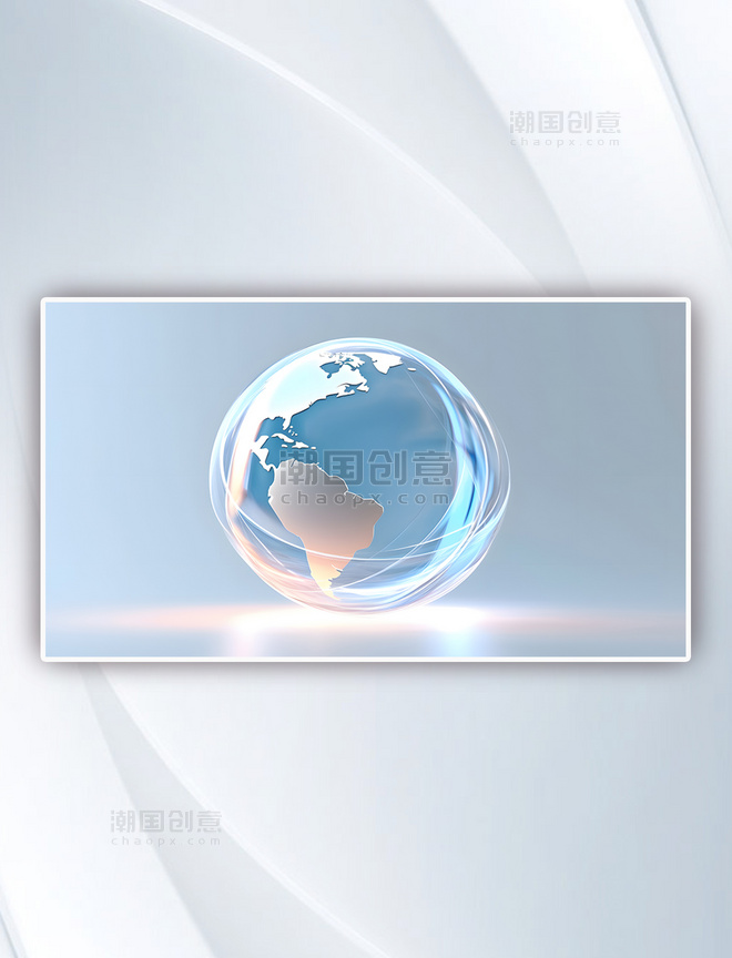 星球地球商务未来科技蓝星主题背景图片