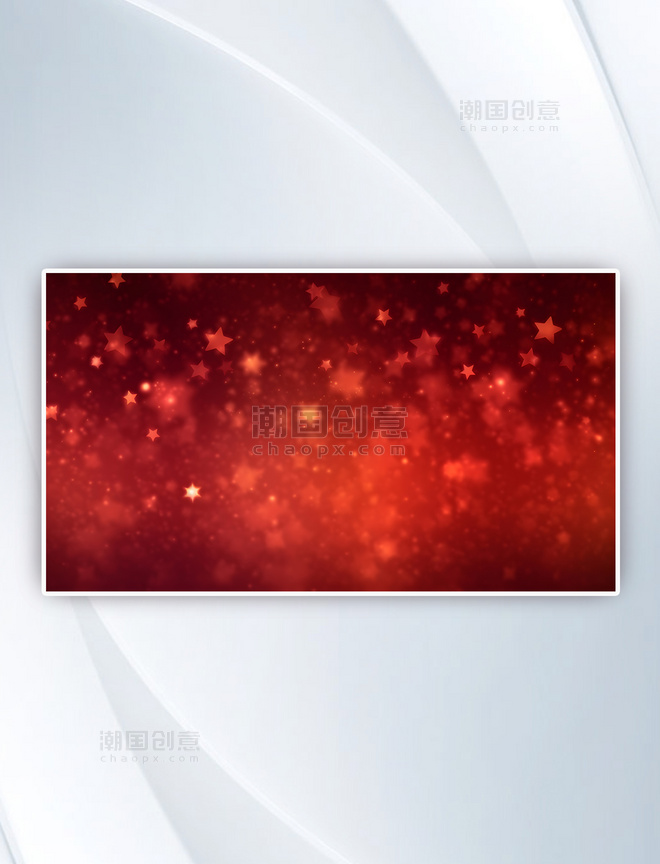 红色商务主题抽象星星柔软坡度空间背景图片