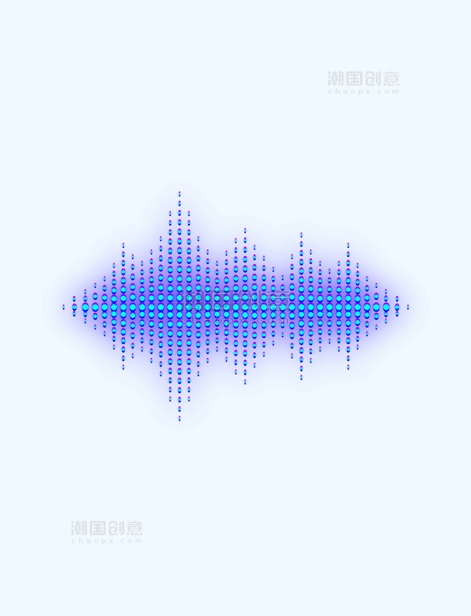 赛博朋克潮流霓虹音量波浪数据分析