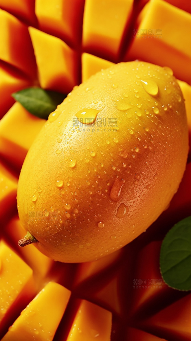 夏日水果甜品摄影图超级清晰芒果特写水果新鲜芒果
