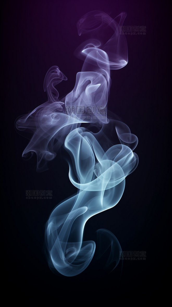 蓝紫色烟雾漂浮纹理背景