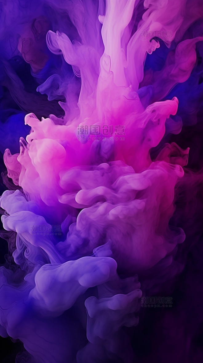 抽象渐变紫色烟雾背景