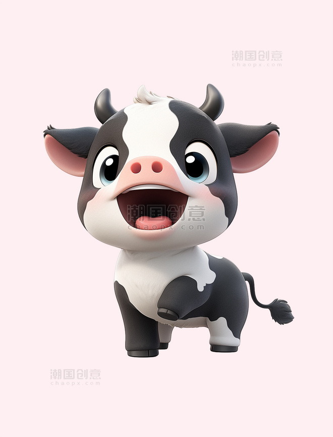 立体动物卡通可爱小牛