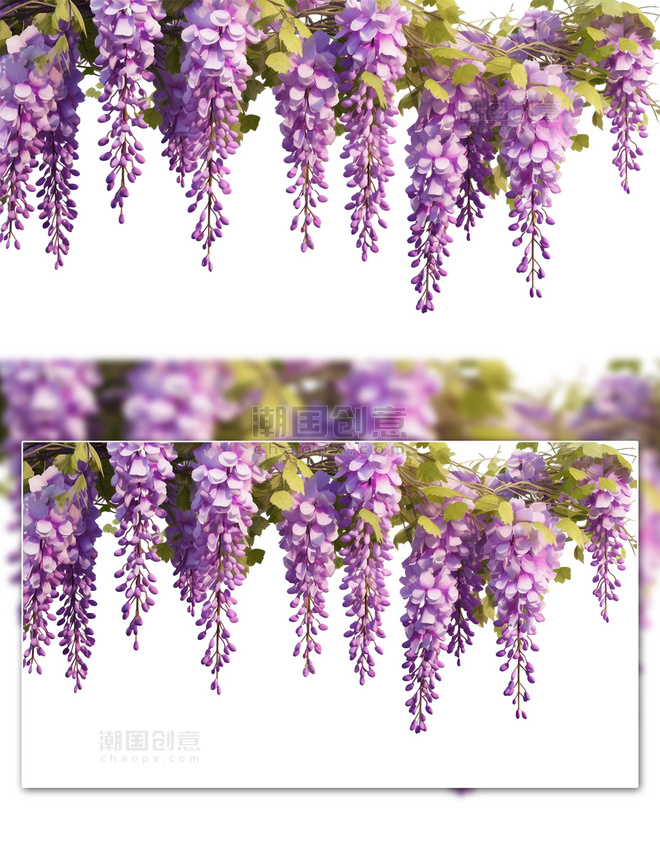 夏季紫藤花花朵夏天秋天花卉植物