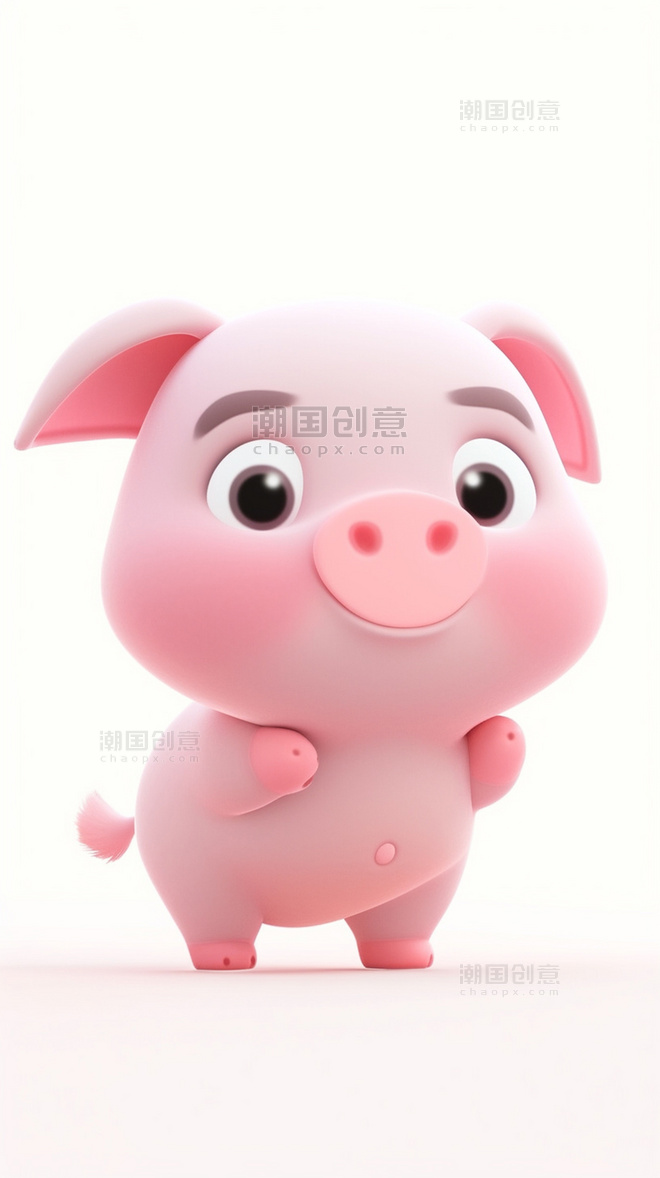 3D12生肖生肖猪插画