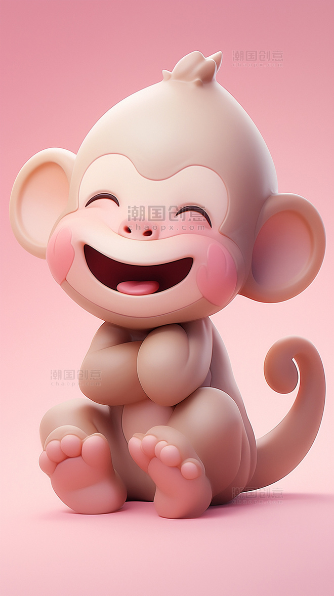 3D12生肖生肖猴插画