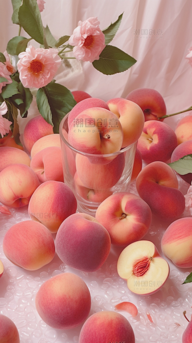 新鲜水果桃子水蜜桃营养美味