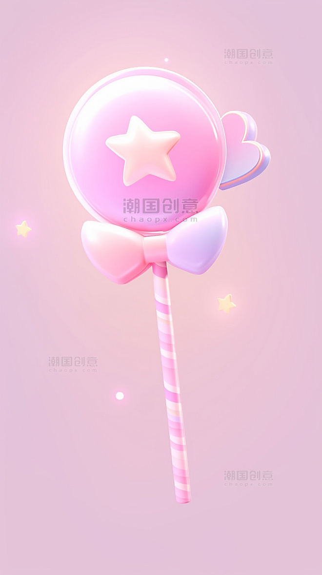 粉红色棒棒糖糖果膨胀装饰