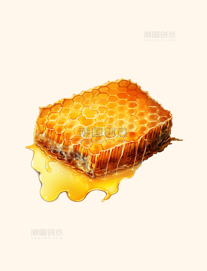 水彩甜蜜蜂蜜美食免扣元素