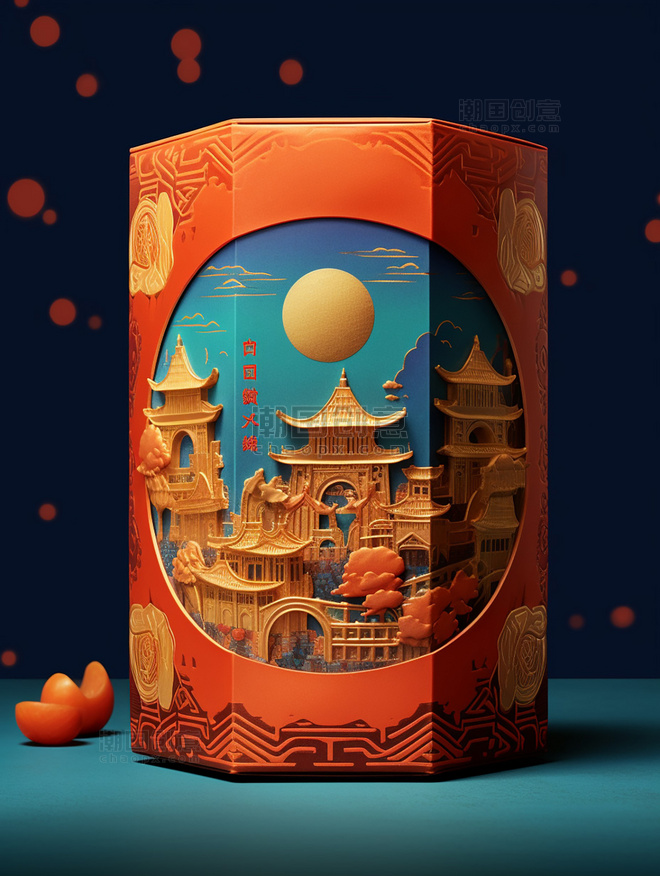 中秋节中国传统节日礼盒设计包装设计月饼包装兔子月饼