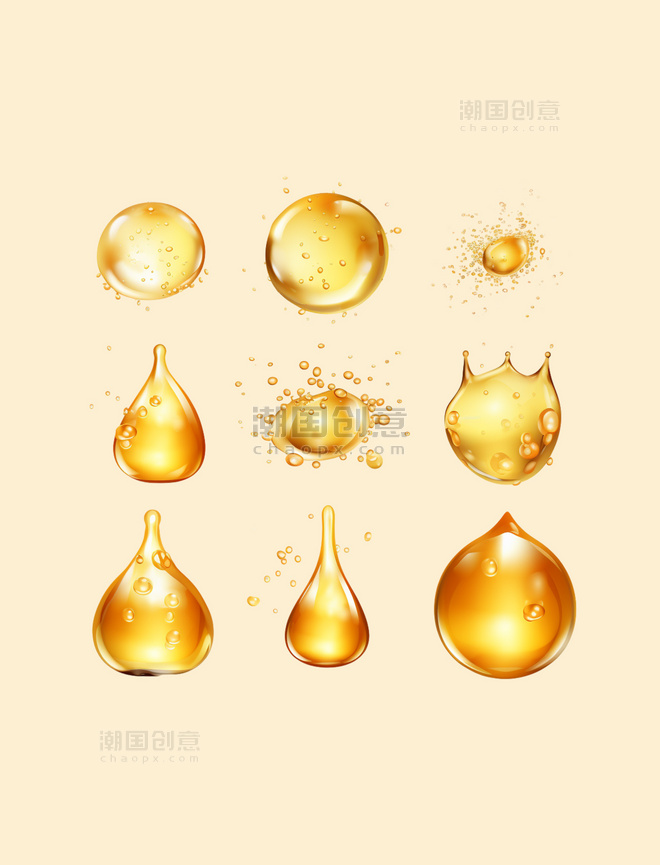 金色油滴或蜂蜜
