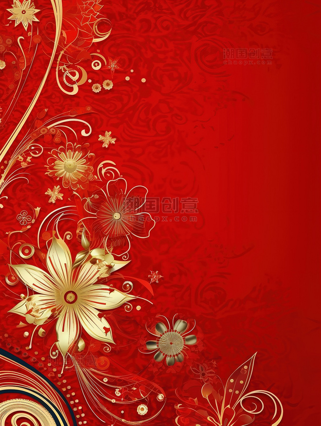 红色喜庆新年新春背景