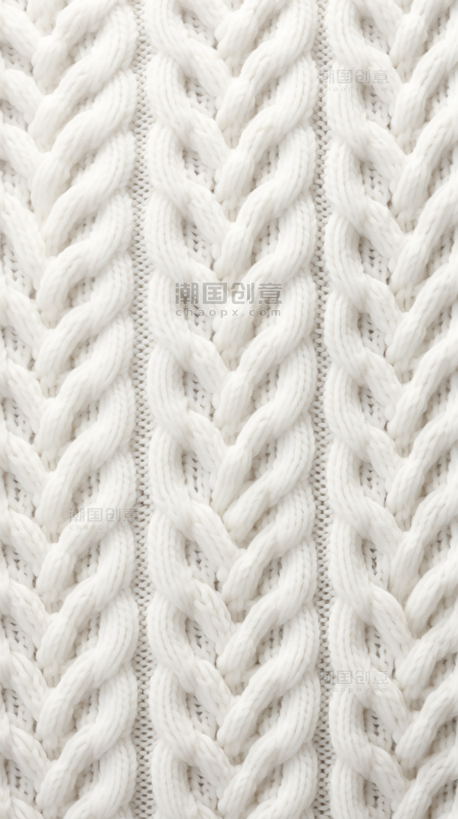 白色质感毛线编织平铺底纹背景冬天冬季