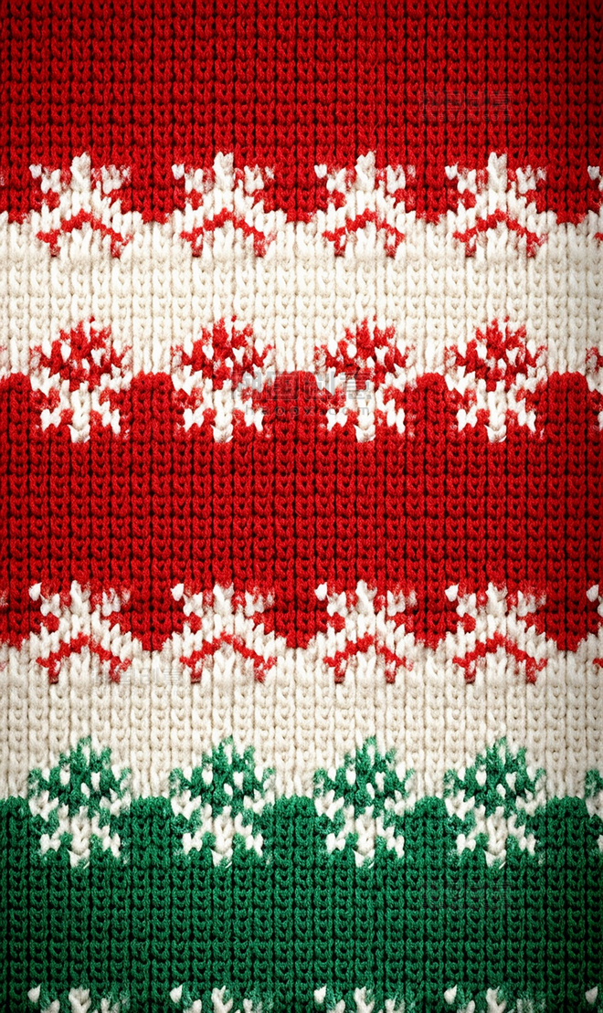 毛织圣诞雪花元素背景