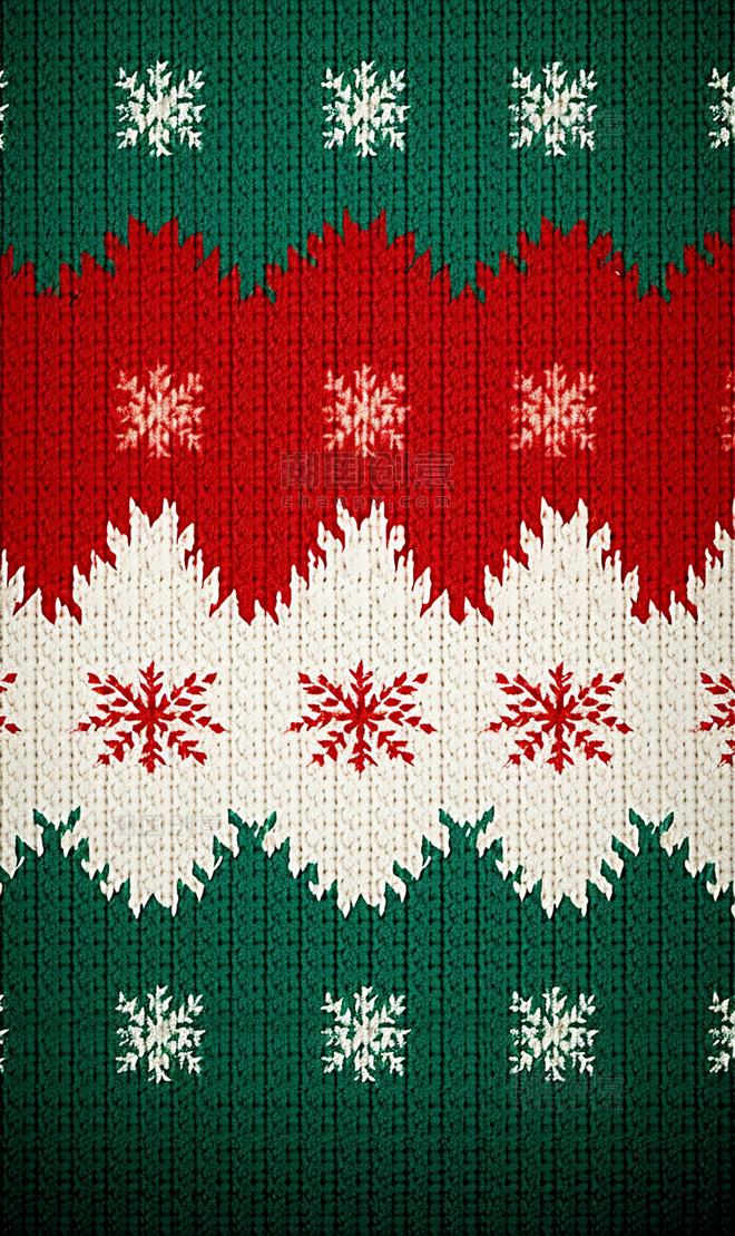 圣诞雪花毛织纹理元素背景