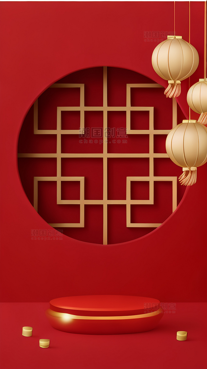 红色新年龙年通用底纹背景春节