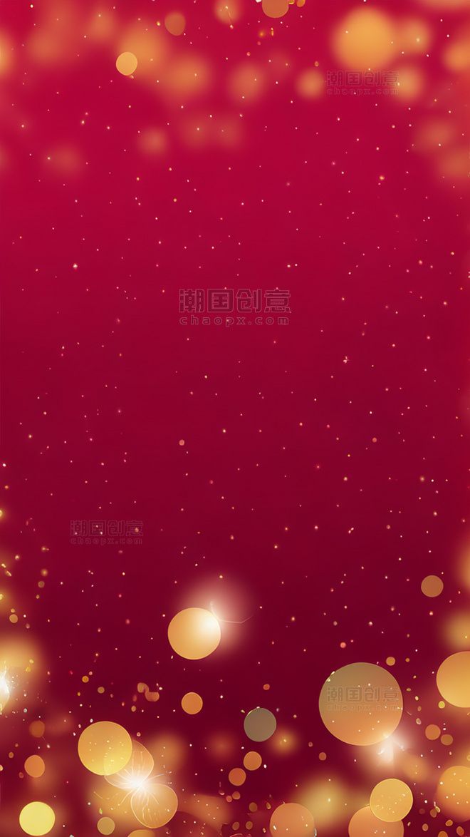 新年喜庆红金光斑光点金色光效背景元旦圣诞节新年