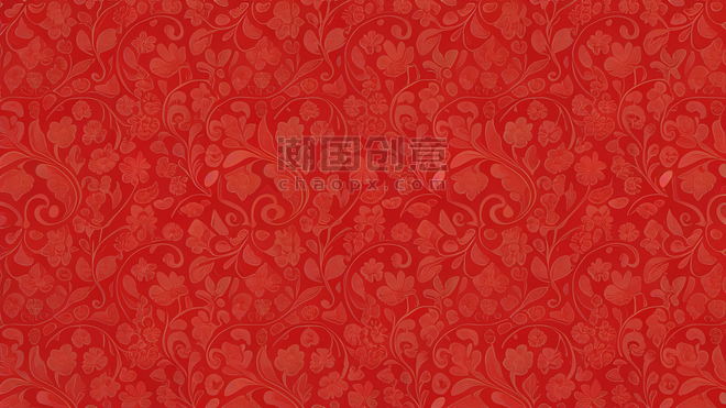 潮国创意中国风新年通用中式平铺花纹底纹2春节