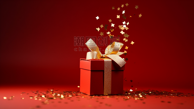 潮国创意圣诞节圣诞礼物盒新年礼物盒背景15