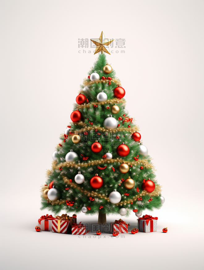 潮国创意3D立体圣诞树图片13
