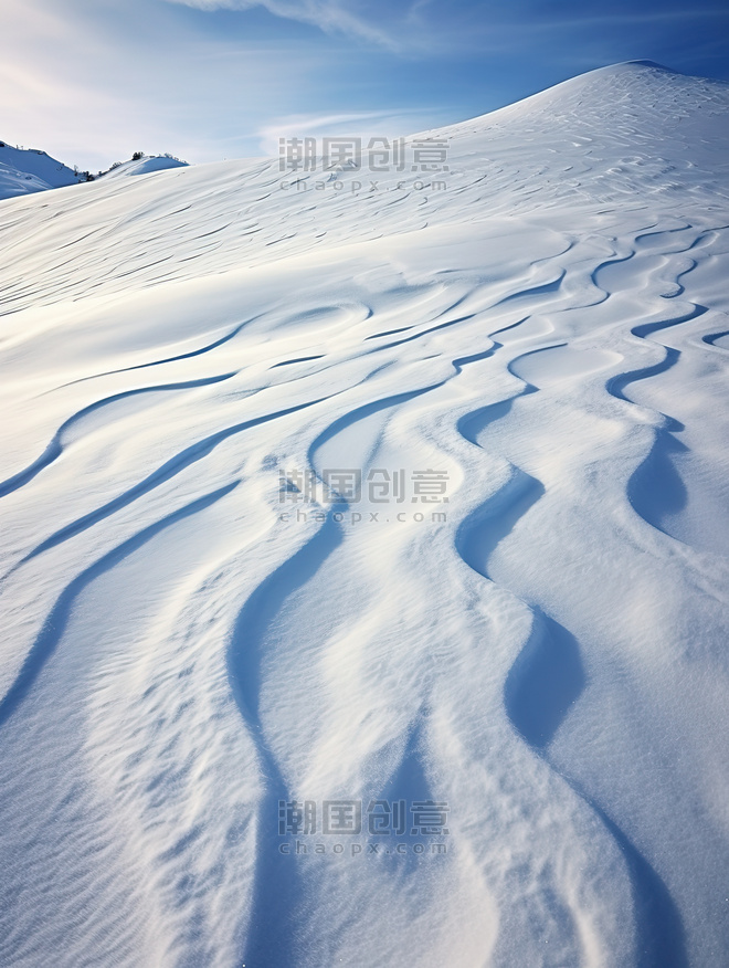潮国创意白雪恺恺的雪山冬天美景8冬天冬季大雪雪景