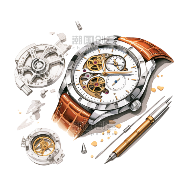 潮国创意修理手表机械维修时间