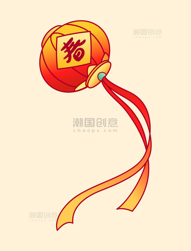 龙年春节拜年红灯笼喜庆中国龙挂饰