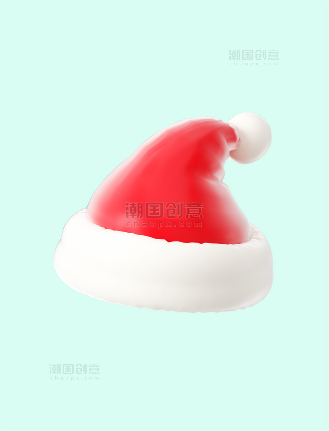 圣诞节帽子3D元素