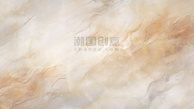 潮国创意米色银色鎏金水彩大理石艺术绘画背景1