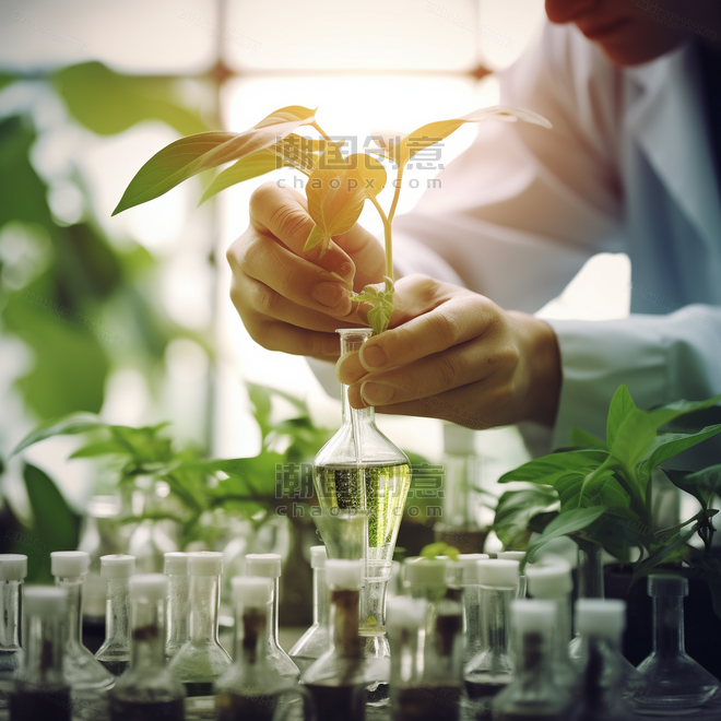 潮国创意农药在植物上的化学实验室测试智慧农业培养蔬菜种植
