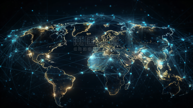 潮国创意代表商业贸易或在线股票的购信息传输交易毛衣全球化地球地图