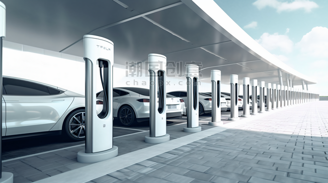 潮国创意新能源产业充电桩充电新能源汽车