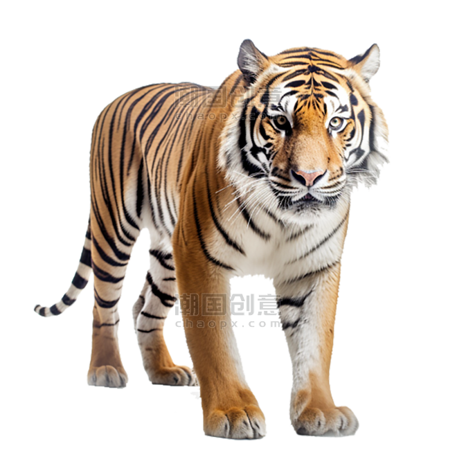 潮国创意一只老虎免扣摄影动物