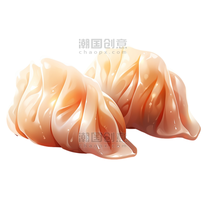 潮国创意饺子面食中国免扣元素装饰素材