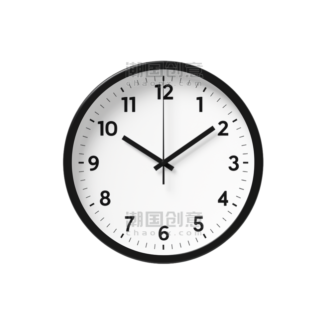 潮国创意24小时计时器时钟黑色