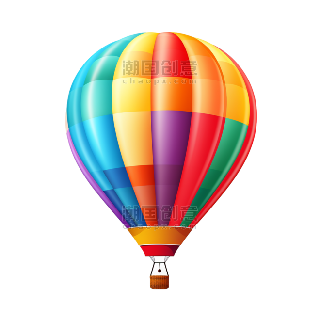热气球飞走了卡通彩色气球装饰元素