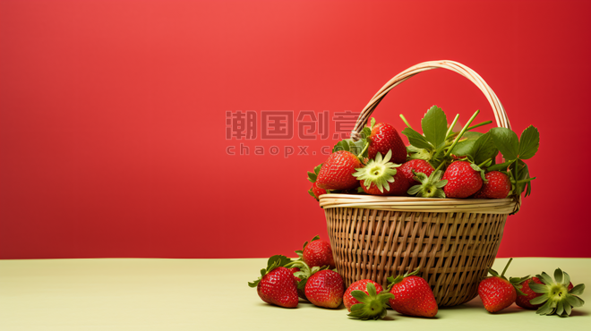 水果篮子产品摄影草莓11水果生鲜