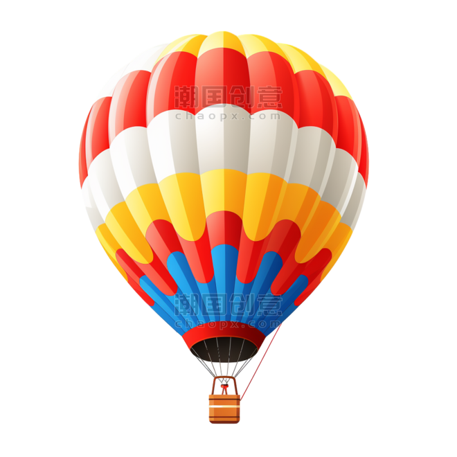 热气球飞走了卡通彩色气球装饰元素