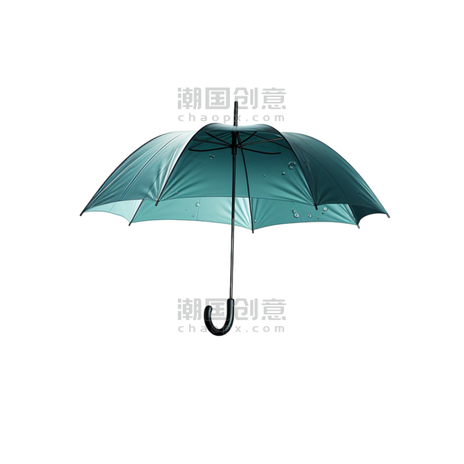 创意几何蓝绿色高级雨伞雨伞雨天下雨