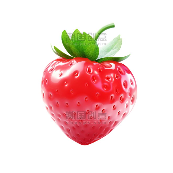 创意艺术新鲜草莓元素立体水果装饰元素