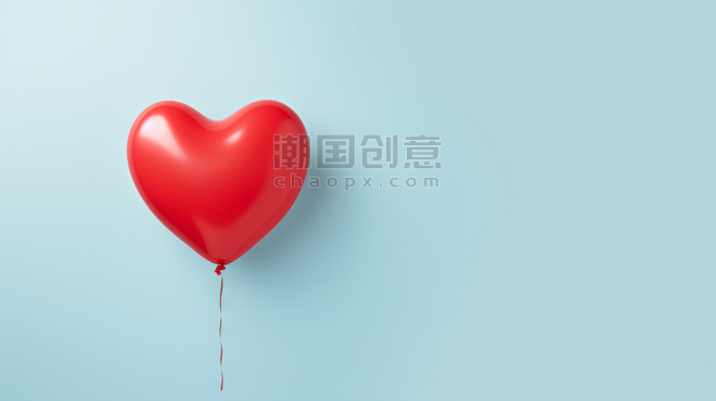 创意心型红色气球背景爱心情人节浪漫表白